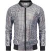 COOFANDY Men’s Metallic Jacket 70s Disco Dance Party Costume Shiny Varsity Zipper Baseball Bomber Jacket(Sequined Laser Silver)