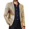 COOFANDY Mens Metallic Jacket Regular Fit Blazer Casual 70s Disco Party Sport Coat(02_gold)