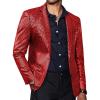 COOFANDY Mens Metallic Jacket Regular Fit Blazer Casual 70s Disco Party Sport Coat(05_red)