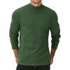 COOFANDY Mens Mock Turtleneck Long Sleeve Shirts Basic Thermal Turtle Neck Undershirt Lightweight Pullover Sweaters Top(Army Green)