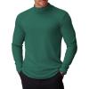 COOFANDY Mens Mock Turtleneck Long Sleeve Shirts Basic Thermal Turtle Neck Undershirt Lightweight Pullover Sweaters Top(Green)