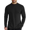 COOFANDY Men’s Mock Turtleneck Long Sleeve Shirts Slim Fit Basic T-Shirt Lightweight Ribbed Pullover Sweater(1 Pack-black)