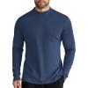 COOFANDY Men’s Mock Turtleneck Long Sleeve Shirts Slim Fit Basic T-Shirt Lightweight Ribbed Pullover Sweater(1 Pack-navy Blue)