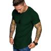 COOFANDY Men’s Muscle T-Shirt Pleated Raglan Sleeve Bodybuilding Gym Tee Short Sleeve Fashion Workout Shirts Hipster Shirt(Type1 – Dark Green)