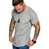 COOFANDY Men’s Muscle T-Shirt Pleated Raglan Sleeve Bodybuilding Gym Tee Short Sleeve Fashion Workout Shirts Hipster Shirt(Type1 – Light Grey)