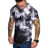 COOFANDY Men’s Muscle T-Shirt Pleated Raglan Sleeve Bodybuilding Gym Tee Short Sleeve Fashion Workout Shirts Hipster Shirt(Type1 – Pattern1 (Tie Dye))