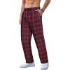 COOFANDY Men’s Plaid Casual Pants Soft Cotton Pajama Pants Drawstring Checkered Lounge Sweatpant with Pockets(Navy Red Plaid)