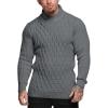 COOFANDY Mens Pullover Sweaters Fashion Diamond Knit Sweater Stylish Knitwear Lightweight Jumper(Dark Grey)