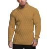 COOFANDY Mens Pullover Sweaters Fashion Diamond Knit Sweater Stylish Knitwear Lightweight Jumper(Yellow)