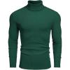 COOFANDY Men’s Ribbed Turtleneck Sweater Casual Basic Long Sleeve Knitted Pullover Sweater(Green)