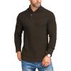 COOFANDY Men’s Shawl Collar Pullover Sweater Casual Slim Fit Button Textured Knit Sweaters(Brown)