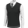 COOFANDY Men’s Sleeveless V Neck Pullover Sweater Slim Fit Casual Argyle Sweater Vest(Stripes White)
