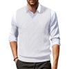 COOFANDY Men’s Sleeveless V Neck Pullover Sweater Slim Fit Casual Argyle Sweater Vest(White)
