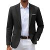 COOFANDY Men’s Slim Fit Casual Blazers Lightweight Sport Coats One Button Suit Jackets(Black)