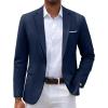 COOFANDY Men’s Slim Fit Casual Blazers Lightweight Sport Coats One Button Suit Jackets(Dark Blue)