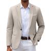 COOFANDY Men’s Slim Fit Casual Blazers Lightweight Sport Coats One Button Suit Jackets(Light Grey)