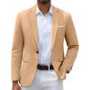 COOFANDY Men’s Slim Fit Casual Blazers Lightweight Sport Coats One Button Suit Jackets(Light Khaki)
