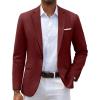 COOFANDY Men’s Slim Fit Casual Blazers Lightweight Sport Coats One Button Suit Jackets(Red)