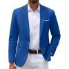 COOFANDY Men’s Slim Fit Casual Blazers Lightweight Sport Coats One Button Suit Jackets(Royal Blue)