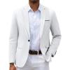 COOFANDY Men’s Slim Fit Casual Blazers Lightweight Sport Coats One Button Suit Jackets(White)