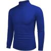 COOFANDY Men’s Slim Fit Mock Turtleneck Pullover Sweater Casual Basic Knitted Thermal Sweaters(Royal Blue)