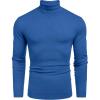 COOFANDY Men’s Slim Fit Turtleneck Sweater Casual Basic Knitted Long Sleeve Pullover Sweater(Blue)