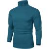 COOFANDY Men’s Slim Fit Turtleneck Sweater Casual Basic Knitted Long Sleeve Pullover Sweater(Denim Blue)
