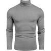 COOFANDY Men’s Slim Fit Turtleneck Sweater Casual Basic Knitted Long Sleeve Pullover Sweater(Medium Grey)