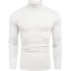 COOFANDY Men’s Slim Fit Turtleneck Sweater Casual Basic Knitted Long Sleeve Pullover Sweater(White)