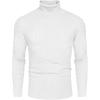 COOFANDY Men’s Slim Fit Turtleneck Sweaters Casual Cable Knitted Soft Pullover Sweaters(White)