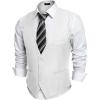 COOFANDY Men’s Suit Vest Slim Fit Formal Dress Waistcoat Casual Business Vests for Suit or Tuxedo(White)