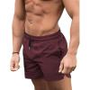 COOFANDY Men’s Swim Trunks Quick Dry Board Shorts Swimsuit Swimwear Bathing Suit(Dark Red)
