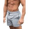 COOFANDY Men’s Swim Trunks Quick Dry Board Shorts Swimsuit Swimwear Bathing Suit(Grey)