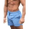 COOFANDY Men’s Swim Trunks Quick Dry Board Shorts Swimsuit Swimwear Bathing Suit(L Sky Blue)