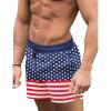 COOFANDY Men’s Swim Trunks Quick Dry Board Shorts Swimsuit Swimwear Bathing Suit(P American Flag-2)