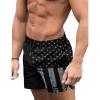 COOFANDY Men’s Swim Trunks Quick Dry Board Shorts Swimsuit Swimwear Bathing Suit(P Black American Flag)