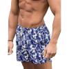 COOFANDY Men’s Swim Trunks Quick Dry Board Shorts Swimsuit Swimwear Bathing Suit(P Navy Blue Palm Leaf)