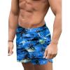 COOFANDY Men’s Swim Trunks Quick Dry Board Shorts Swimsuit Swimwear Bathing Suit(P Palm Tree Blue)