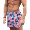 COOFANDY Men’s Swim Trunks Quick Dry Board Shorts Swimsuit Swimwear Bathing Suit(Palm Tree Pink)