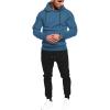 COOFANDY Men’s Tracksuit 2 Piece Hoodie Sweatsuit Sets Casual Jogging Athletic Suits(Gray Blue Black)