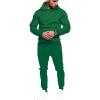 COOFANDY Men’s Tracksuit 2 Piece Hoodie Sweatsuit Sets Casual Jogging Athletic Suits(Lake Green)