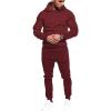 COOFANDY Men’s Tracksuit 2 Piece Hoodie Sweatsuit Sets Casual Jogging Athletic Suits(Wine Red)