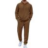 COOFANDY Men’s Tracksuit 2 Piece Set Hoodie Sweatsuits Athletic Jogging Suits Casual Sports Outfits(Brown)