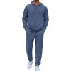 COOFANDY Men’s Tracksuit 2 Piece Set Hoodie Sweatsuits Athletic Jogging Suits Casual Sports Outfits(Denim Blue)