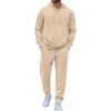 COOFANDY Men’s Tracksuit 2 Piece Set Hoodie Sweatsuits Athletic Jogging Suits Casual Sports Outfits(Khaki)