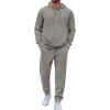 COOFANDY Men’s Tracksuit 2 Piece Set Hoodie Sweatsuits Athletic Jogging Suits Casual Sports Outfits(Light Grey)