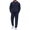 COOFANDY Men’s Tracksuit 2 Piece Set Hoodie Sweatsuits Athletic Jogging Suits Casual Sports Outfits(Navy)