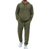 COOFANDY Men’s Tracksuit 2 Piece Set Hoodie Sweatsuits Athletic Jogging Suits Casual Sports Outfits(Olive Green)