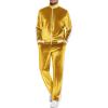 COOFANDY Mens Tracksuit 2 Piece Set Velour Sweatsuit Jogging Suits Full Zip Jacket Pants Outfits(Medium Yellow)
