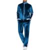 COOFANDY Mens Tracksuit 2 Piece Set Velour Sweatsuit Jogging Suits Full Zip Jacket Pants Outfits(Royal Blue)